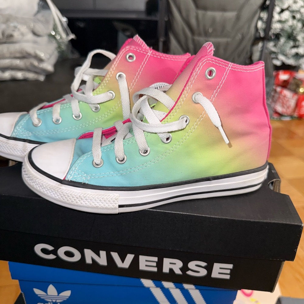 Converse Tri-Color High-Top Sneakers Sz 3